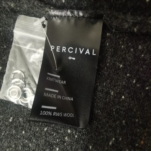 Mens Percival Wool knitwear | Color: Gray Oxford | Size M - Picture 10 of 11